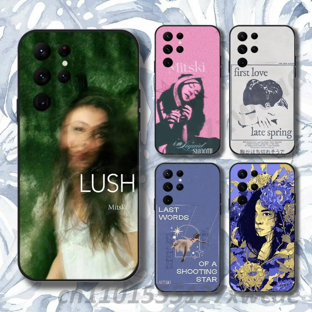 Singer Mitski Laurel Hell Phone Case For Samsung S10,S21,FE,S21 ,S26,S25,S24,S23,Ultra,S9,S22,Plus Black Shell Cover