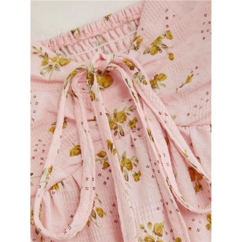 ABRT-Women's Backless Tops Summer Short Floral Sweet Backless Vest For Going Out Y2K