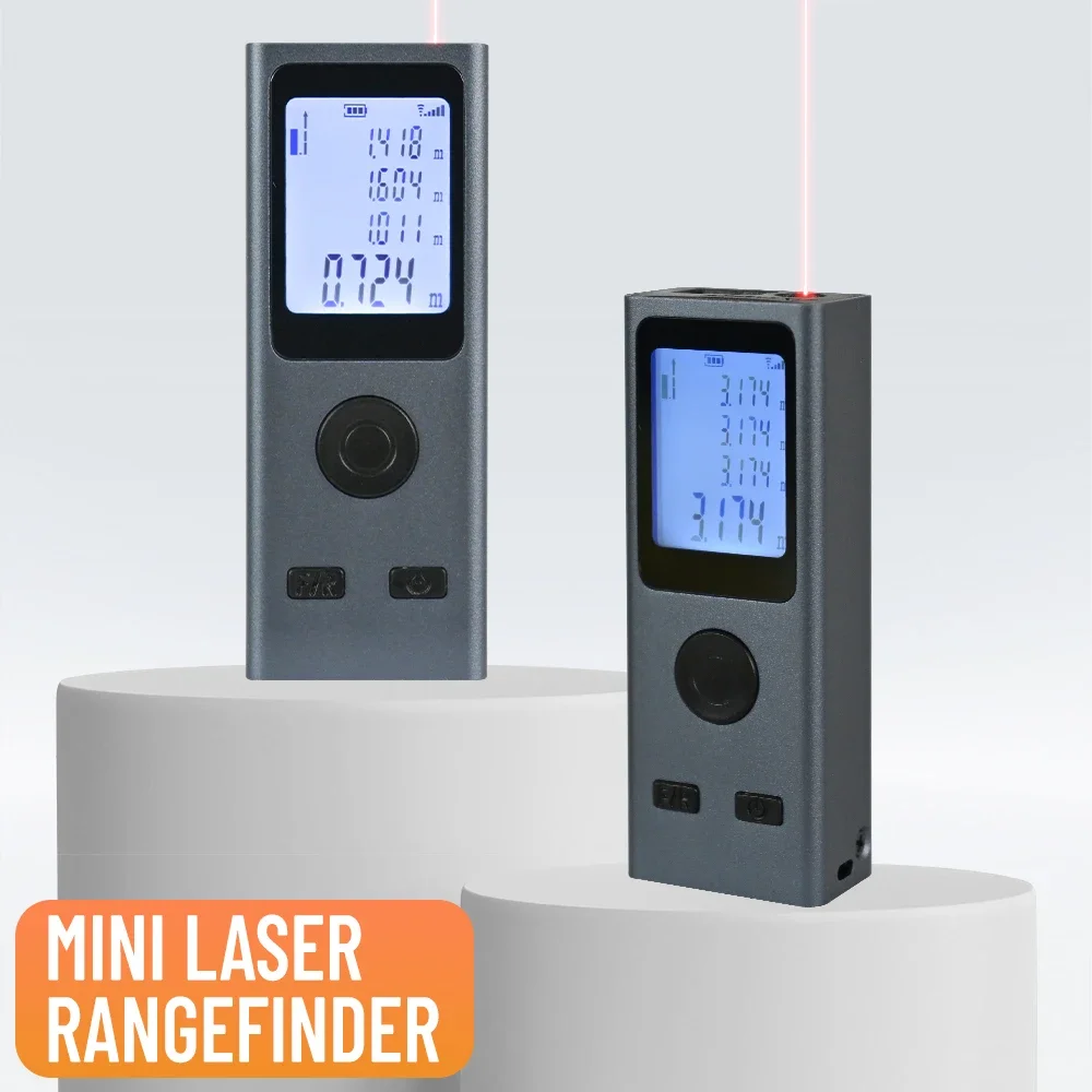 Portable Multifunctional Mini Laser Rangefinder USB Charged Digital Tape Measure Aluminum Alloy 30m/40m/50m Distance Laser Ruler