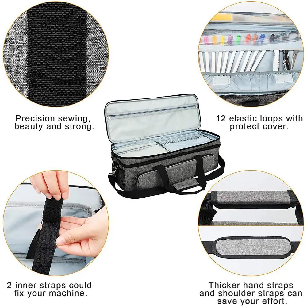 Oxford Large Capacity Pro Die Cut Machine Carrying Case Carrying Bag Case Tool Set Storage Organizer For Cricut Maker W7E0