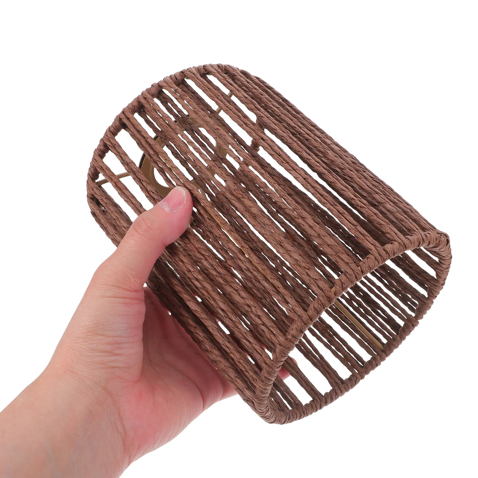 

Woven Lampshade Rope Boho Chandelier Paper Rope Lamp Shade Replacement Ceiling Light Cover Handwoven Pendant Shades Small
