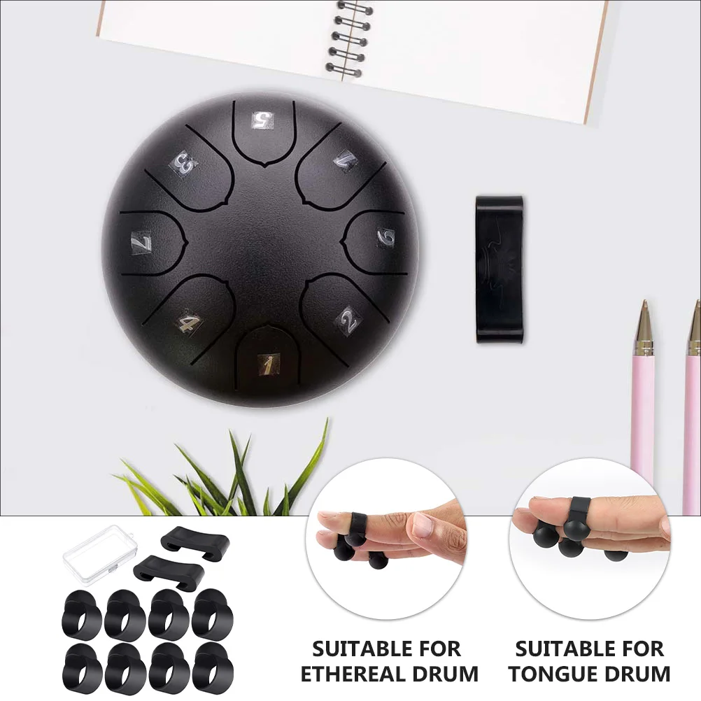 10 stücke Stahl Zunge Trommel Finger Picks Mallet Halterung Kit Langlebig Instrument Zubehör Drumstick Lagerung Ethereal Sound Trommel
