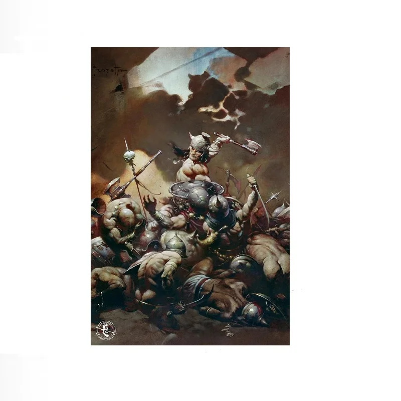 The Destroyer Frank Frazetta Fantasy Decor Artwork Prints Horror, Art Picture Print Canvas Poster Home Wall Decor