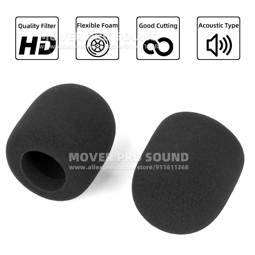 Compatible With Shure SM58 SM 58 BETA 58A Beta58A Windscreen Foam Dynamic Microphone Sponge Pop Filter Mic Cover Windshield view 3