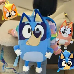 Cartoon Bluey Family Cosplay Kindergarten Children Schoolbag Bluebin Dog Backpack Kawaii Blue Orange Dog Backpack Children Gifts