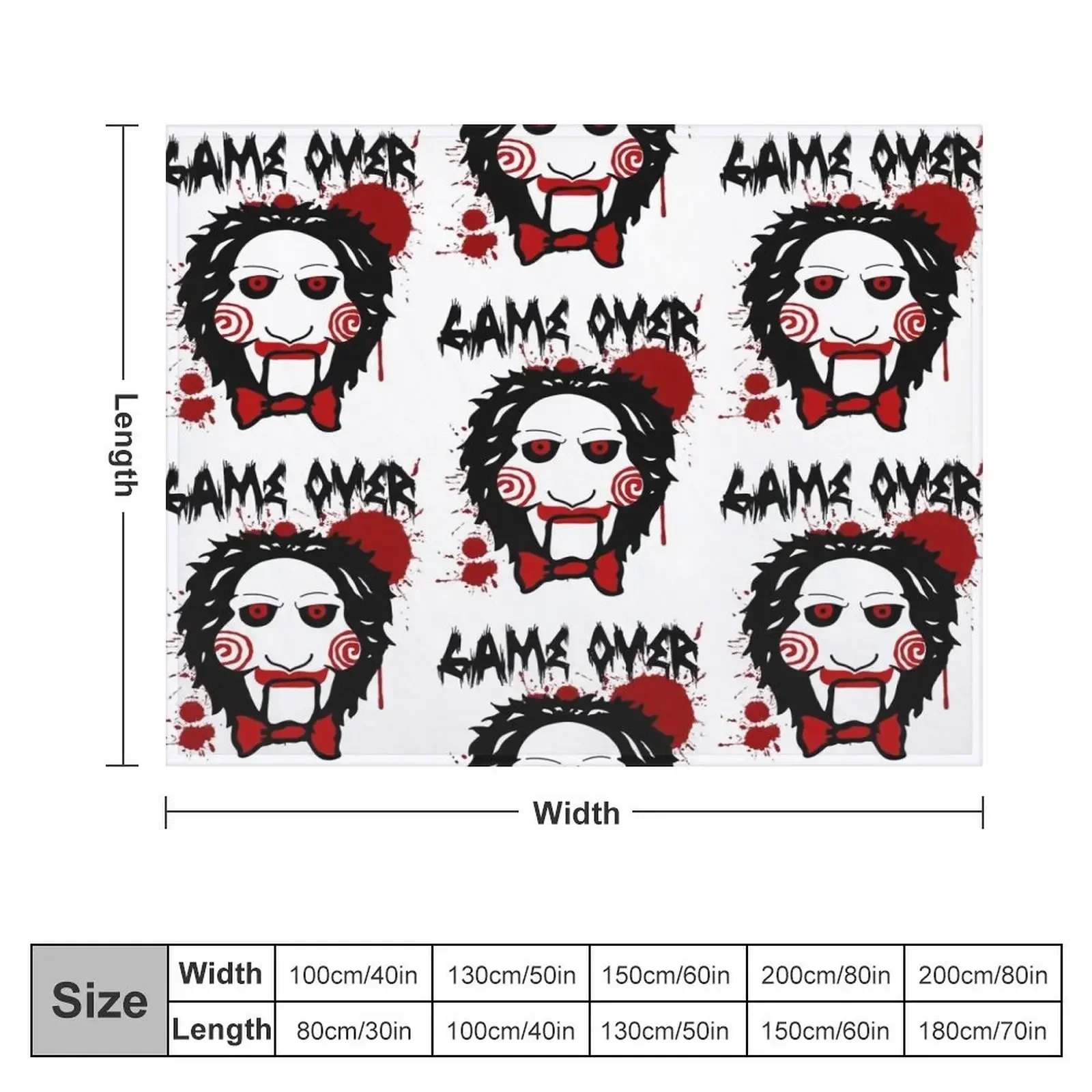 Billy Puppet Saw Jigsaw Inspired Throw Blanket Extra Large Throw Cute Blankets