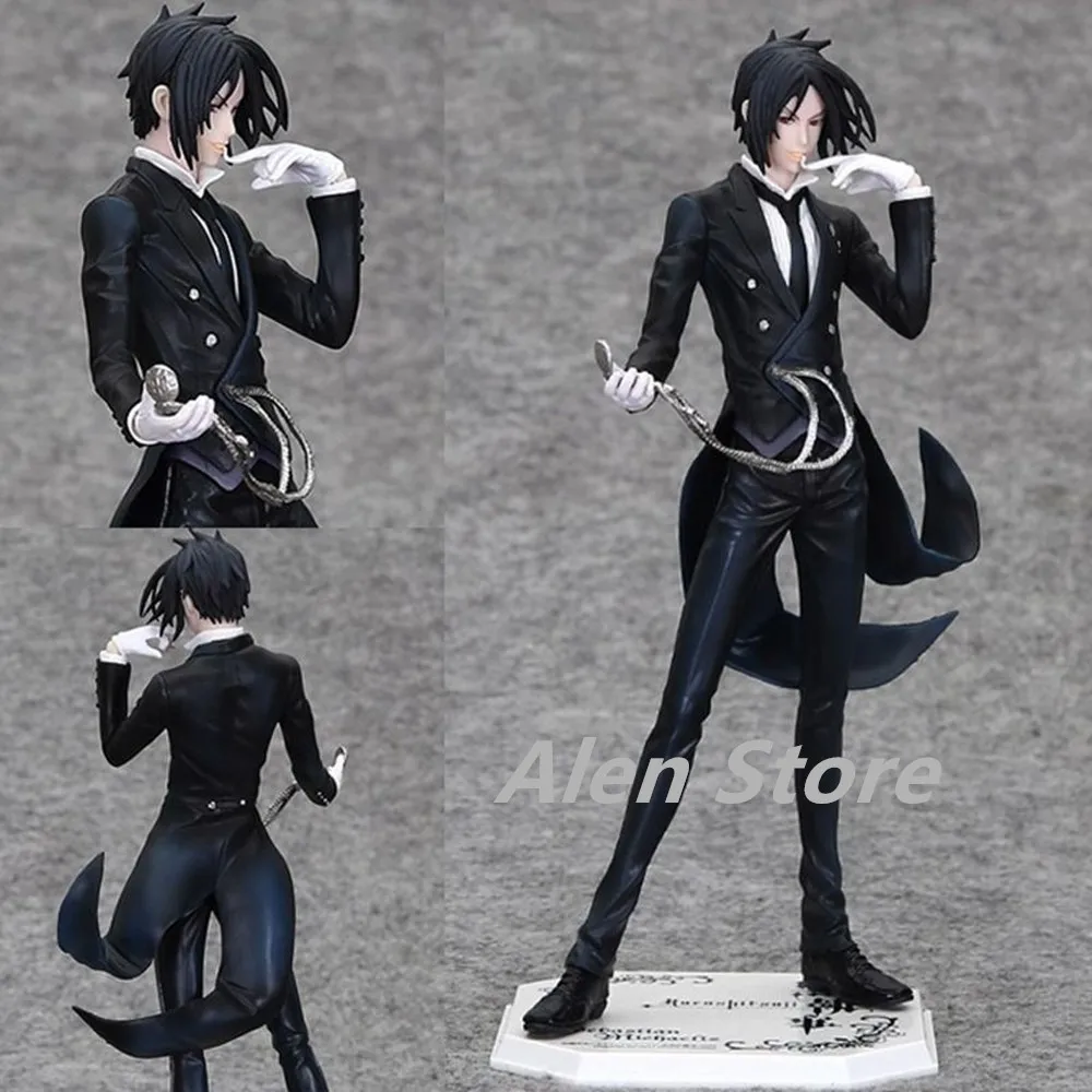 20CM Anime Black Butler Kuroshitsuji Sebastian Michaelis Figur 1/8 Animation Modell Spielzeug Geschenk Sammlung Action Figur PVC