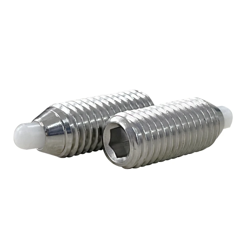 Plastic Head Ball Point Spring Plunger 304 Stainless Steel Positioning Grub Screw M3-M10 Headless Set Screw