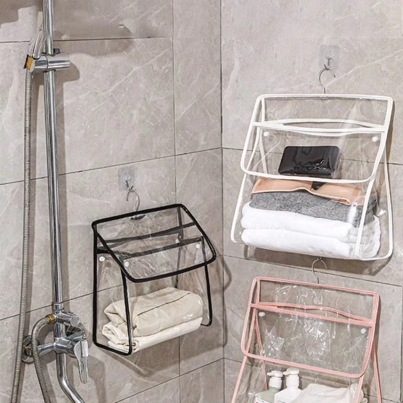 

Bathroom Hanging Bag Bathroom Bathroom Waterproof Clothes Bag Hanging Storage Hanging Bag