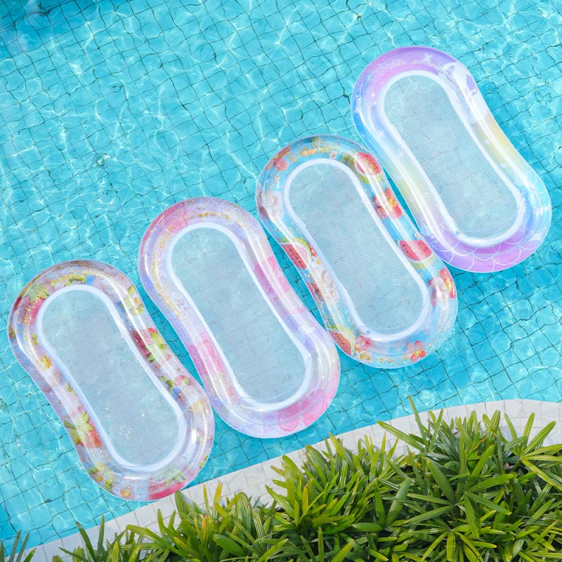 Grenzüberschreitendes aufblasbares Floß, Schwimmring, Wasserhängematte, schwimmendes Bett, drinnen/draußen, faltbar, Rettungsring für Erwachsene