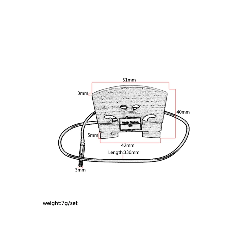 1Pcs Violin Bridge With Internally Mounted Piezo Pickup For 4/4 Full Size Electric Violin Parts Replacement