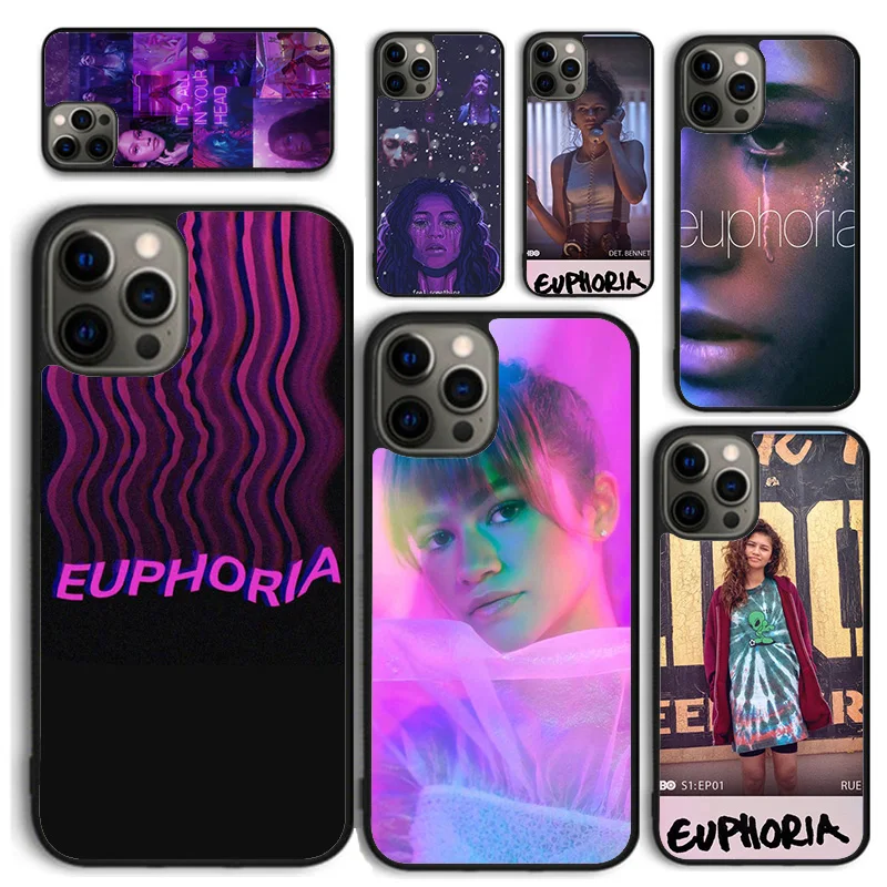 Euphoria Zendaya Phone Case for iPhone 16 15 14 12 13 mini PLUS X XS XR 11 PRO MAX Back Cover Fundas Shell