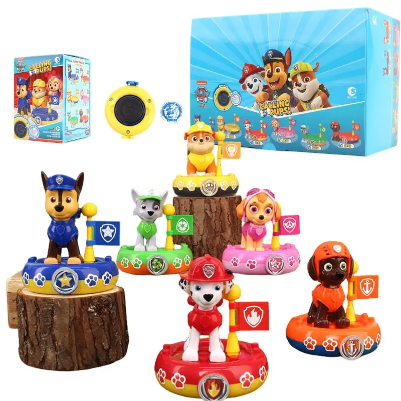 

Модная звуковая глухая коробка, аутентичная PAW PATROL Chase Marshall Rubble Skye Rocky, слепая коробка-сюрприз, сборные игрушки, детский подарок