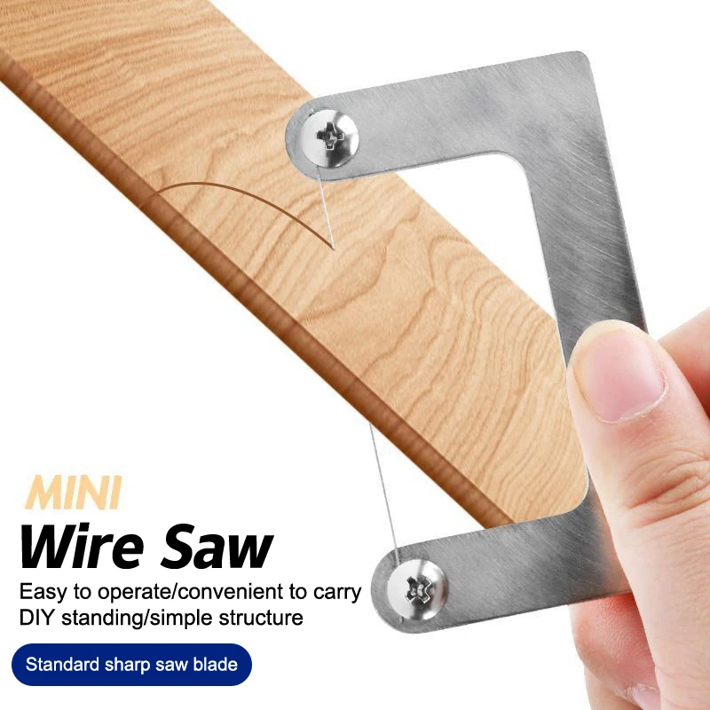 Picture 3: Stainless Steel Pocket Wire Saws Hand-Drawn Mini Saws For Camping Survival DIY Projects Woodworking Camping EssentialsHot Sale