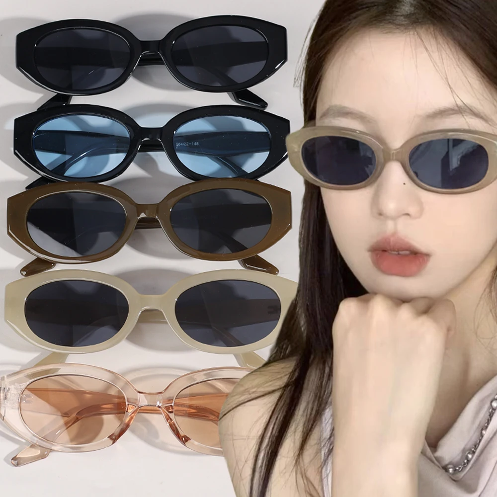 Vintage Oval Sunglasses Women Fashion Retro Female Sun Glasses New Trendy Luxury Brand Designer UV400 Lady Shades Eyewear Lentes