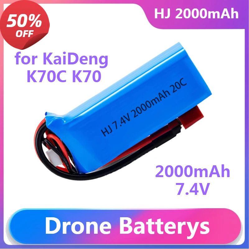 

Drone Batterys for KaiDeng K70C K70 RC Drone Quadcopter Battery 7.4V 2000mAh Rechargeable Li-ion Lithium Battery