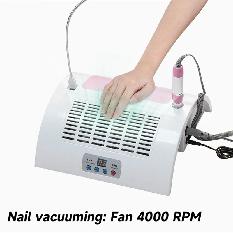 متعددة الوظائف مجفف الأظافر الأشعة فوق البنفسجية آلة مكنسة كهربائية ساندر USB الإضاءة وسادة مسمار العلاج بالضوء آلة أداة إزالة الأظافر