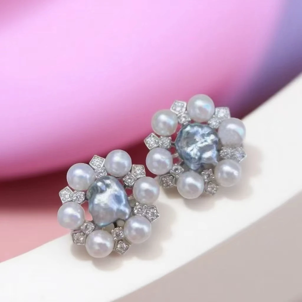 

Оптовая продажа, серьги из стерлингового серебра 925 пробы, фурнитура для крепления, базовые монтажные детали, аксессуар для жемчуга 3-10 мм, 5 пар/лот