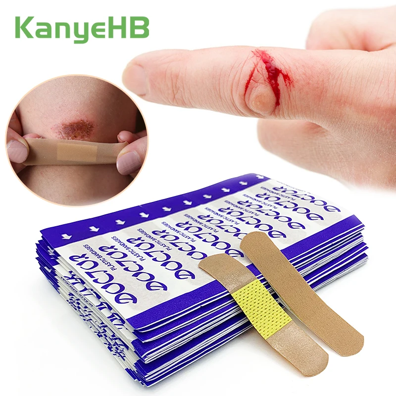 

100pcs Non-woven Band Aids Medical Bandages First Aid Anti-Bacteria Breathable Wound Patches Family Health Care Styptic A1559