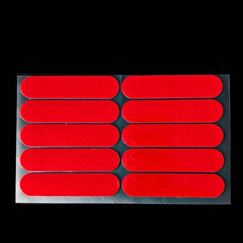 Adesivos refletivos para motocicleta, 10 peças, adesivos noturnos para capacete, patches decorativos, à prova d'água, faixa reflexiva resistente ao de