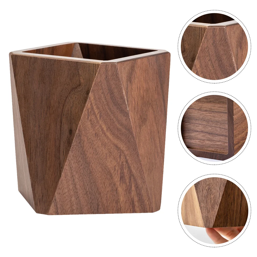 

Pen Holder Stationery Storage Penholder Wooden Sturdy Office Creative Container