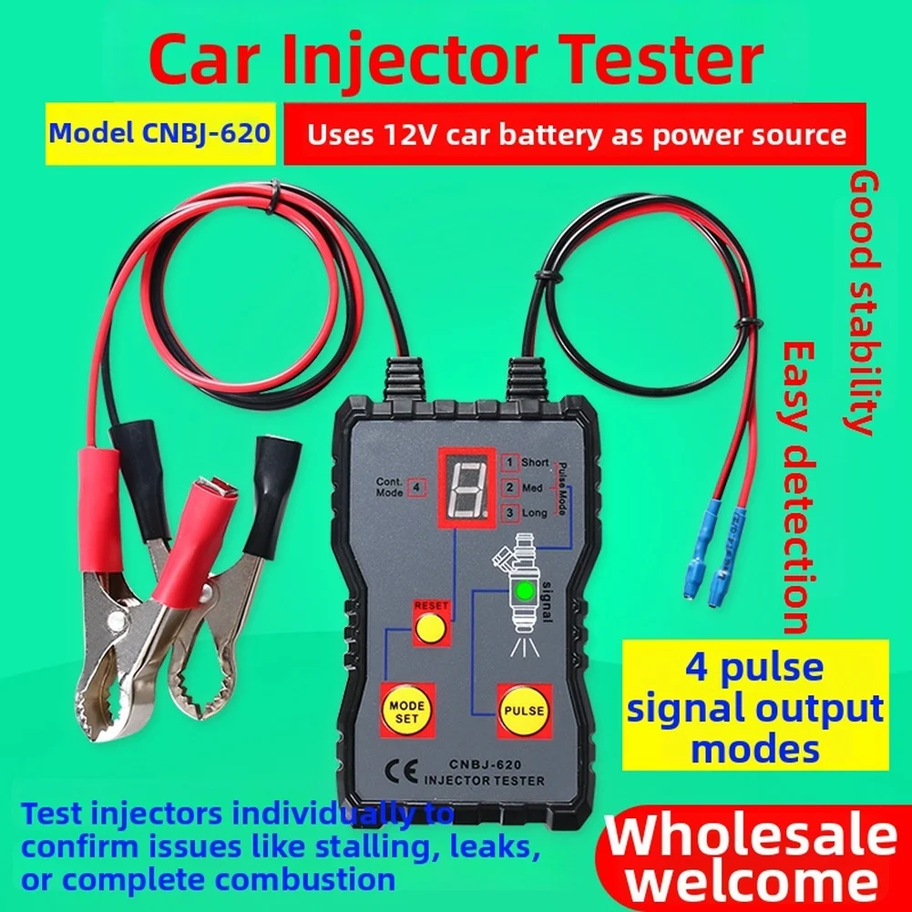 Fuel Injector Testing Device 12V Input for 620 Type Injectors with 4 Pulse Output Options Single Short Long Continuous view 4