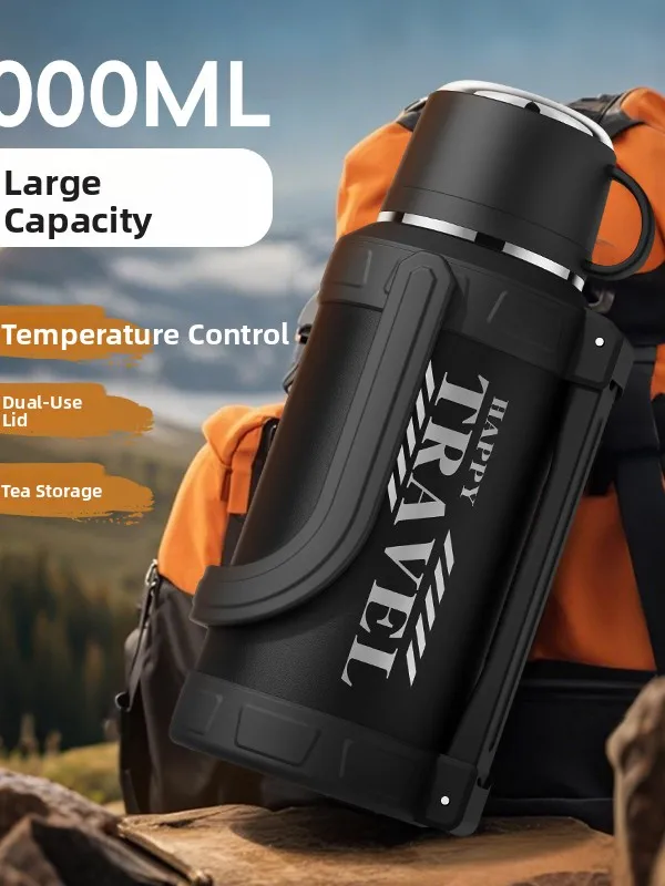 

Large Capaci Stainl Steel Insulated Water Bottle Outdoor Car Mounted Warm Bottle Big Size Thermal Pot New Model 600ml