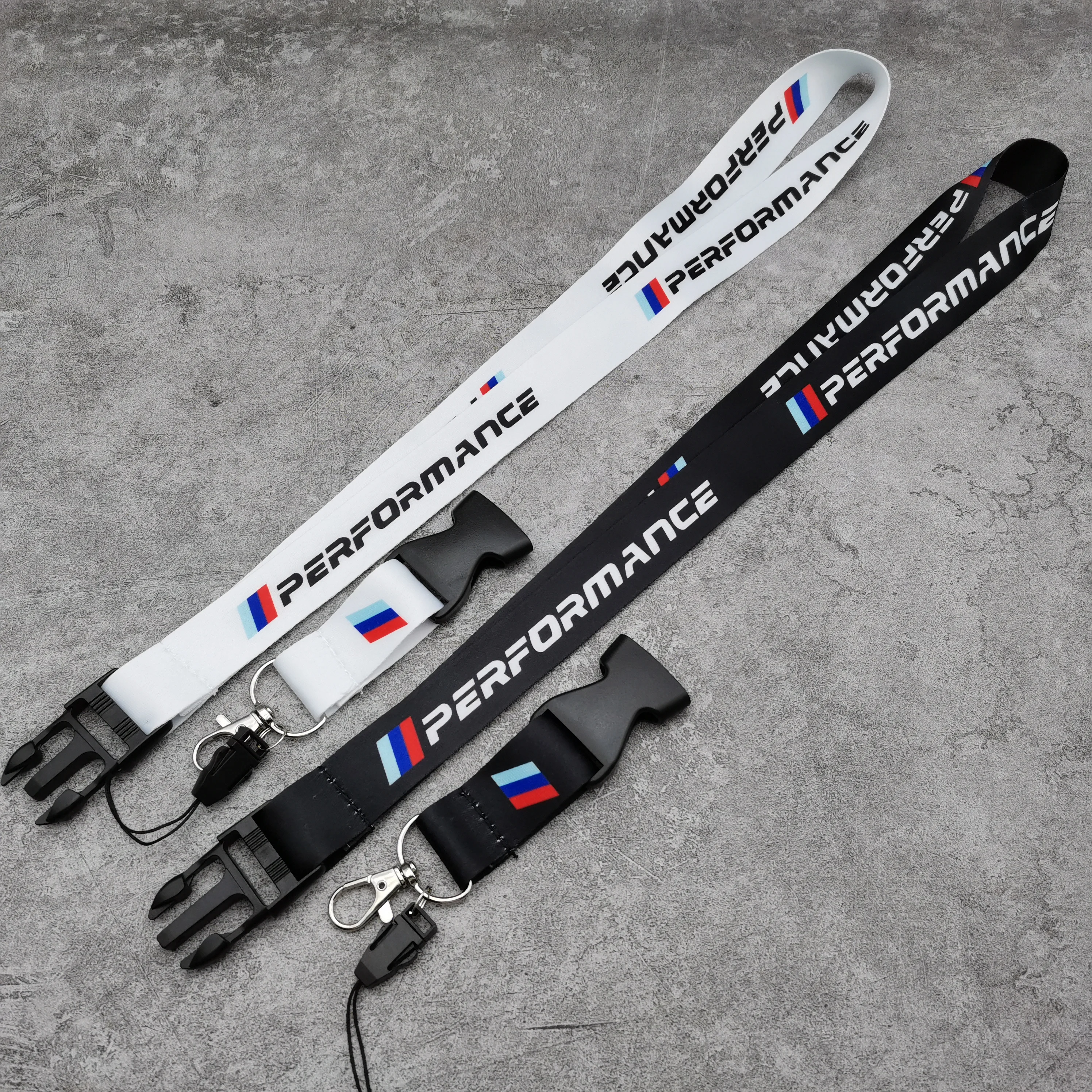 BMW Lanyard Nylon Printing Emblem Style Black White Red Blue Keychain for m Performance e90 e60 e46 car accessories Fashion Gift