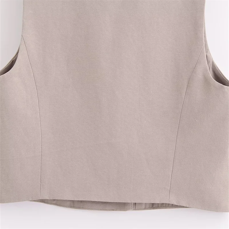 KEYANKETIAN 2024 New Launch Women's Asymmetrical One-Button Waistcoat Vest Notched Collar Fashion Thin Sleeveless Top Camisole