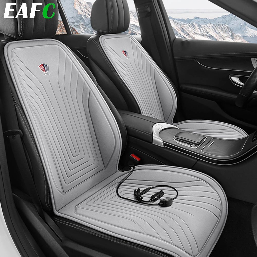 EAFC 1PCS Car Heating Pad Heated Seat 12V DC Soft Winter Warmer Seat Winter seat Protector Auto Seat Cushion Pad Winter Mat