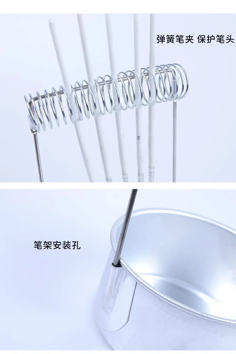 

2pcs Stainless Steel Brush Cleaning Barrel Durable Wash Bucket Fine Mesh Base Integrated Drying Rack Stable Modern Design For