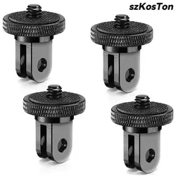 1/4 vida dönüştürücü Mini Tripod adaptörü için GoPro 13 12 11 10 9 Insta360 X2 X3 X4 DJI eylem 5 Pro 4 3 kamera git Pro aksesuarları