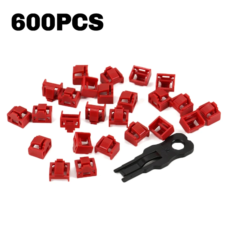 

ABGR-600Pcs Красный порт RJ45 Ethernet LAN Hub Антипылезащитная заглушка Защитная крышка с фирменным замком и ключом