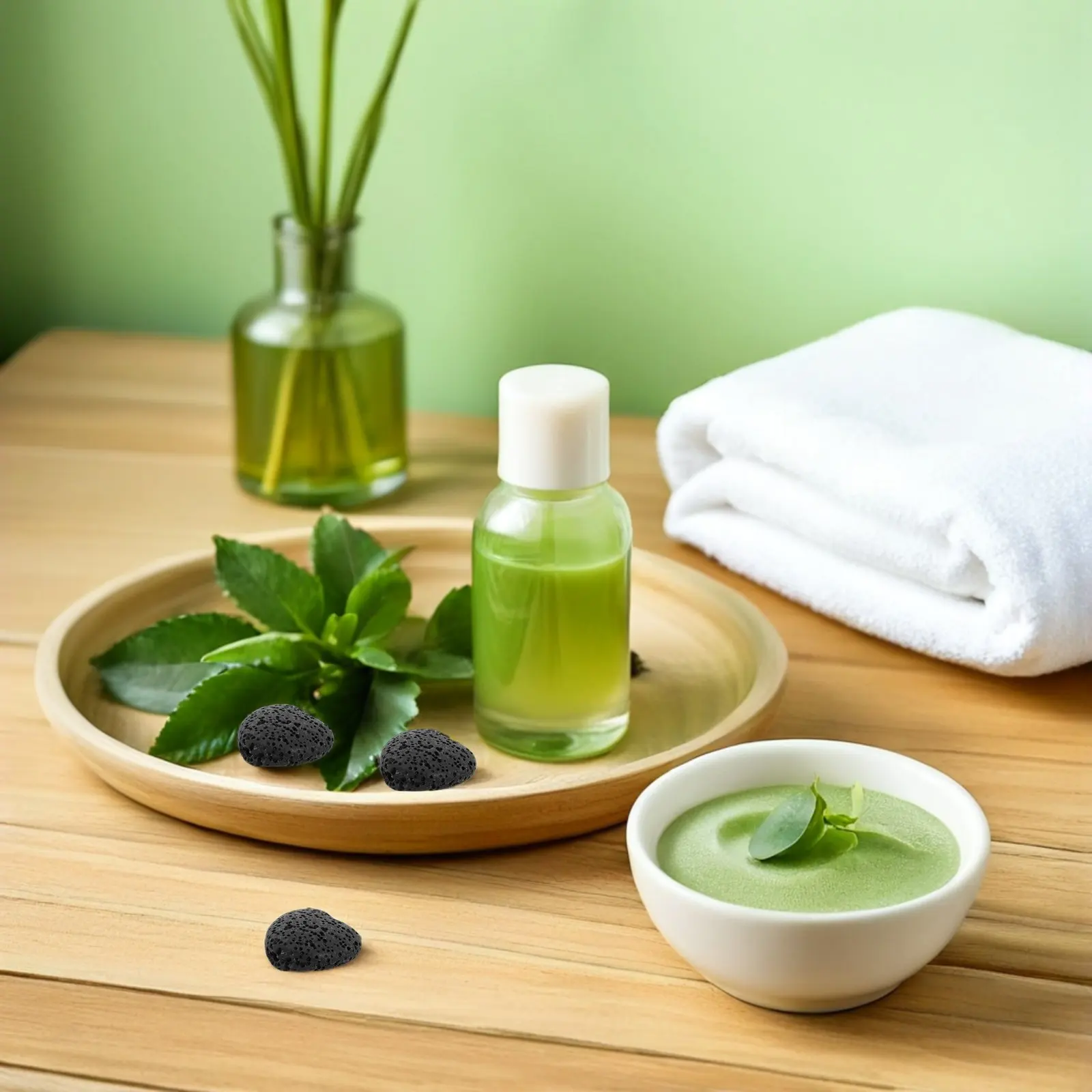 

10Pcs Heart Shape Lava Rock Essential Oil Diffusers Natural Scent Diffusers Fireless Portable Stone for Home Travel