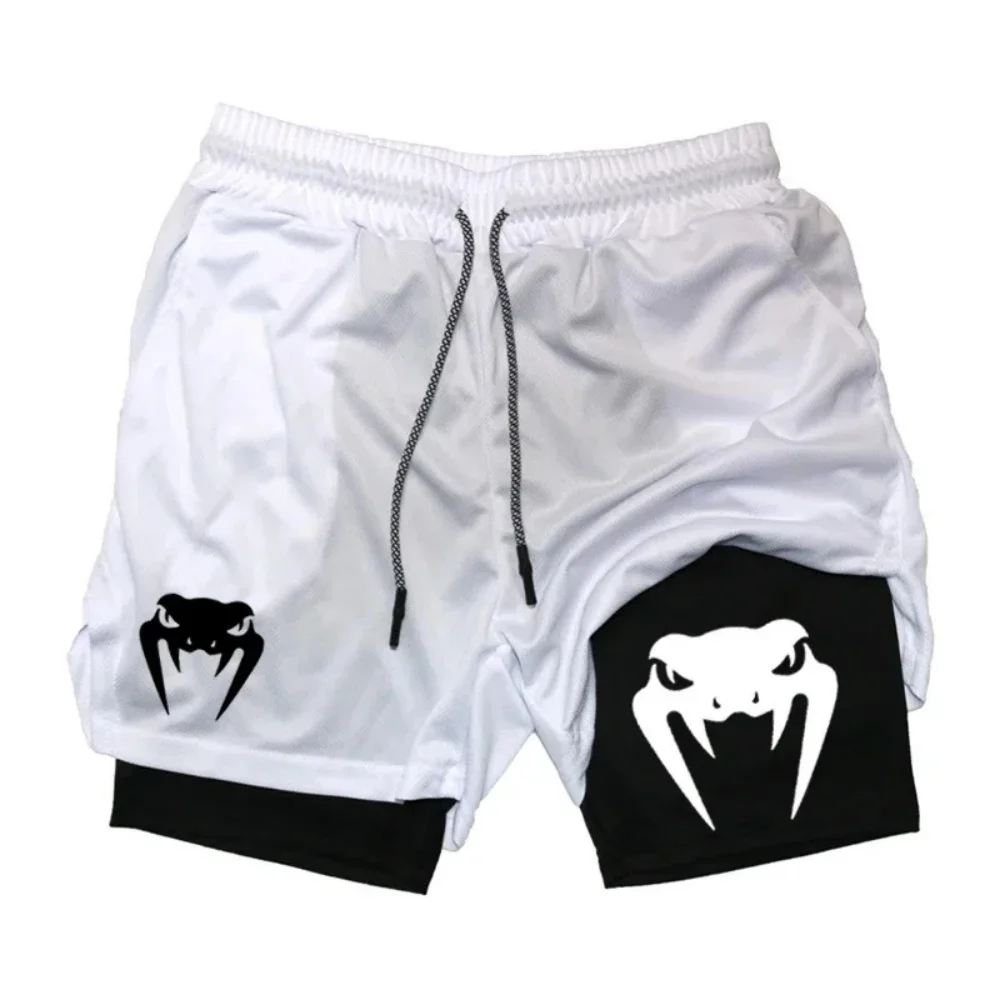 2026 Herren 2-in-1 Laufshorts Hochwertige Elastische Doppelschicht-Shorts Atmungsaktive Leichte Trainingsshorts