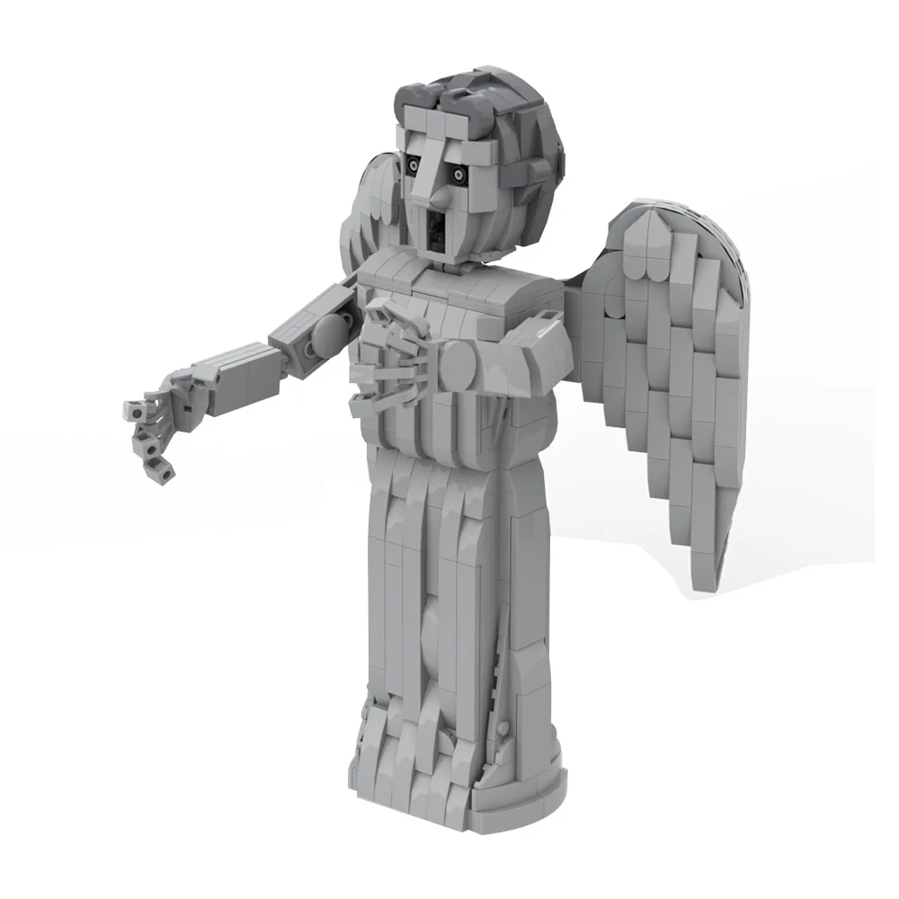 Gobricks MOC-Sculpture en Pierre Classique, décennie s de Construction, Robots Mécaniques, Briques Cybermaeds, Modèle Weepings Angels, Jouet pour Enfants, Cadeau