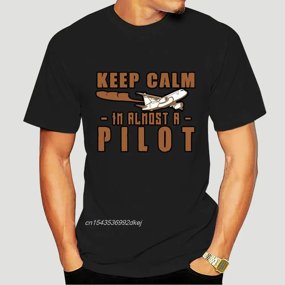 

KEEP CALM IM A PILOT Funny Mens T Shirt AVIATION AIRPLANE Plane Flight Tshirt Short Sleeve Cotton 100% o-neck Tees 4129A