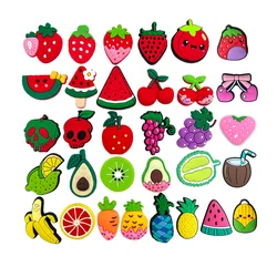 Fruit Strawberry Watermellon Collection Shoe Charms for Clogs Sandals Decoration Shoe Accessories Charms for Friends Gifts