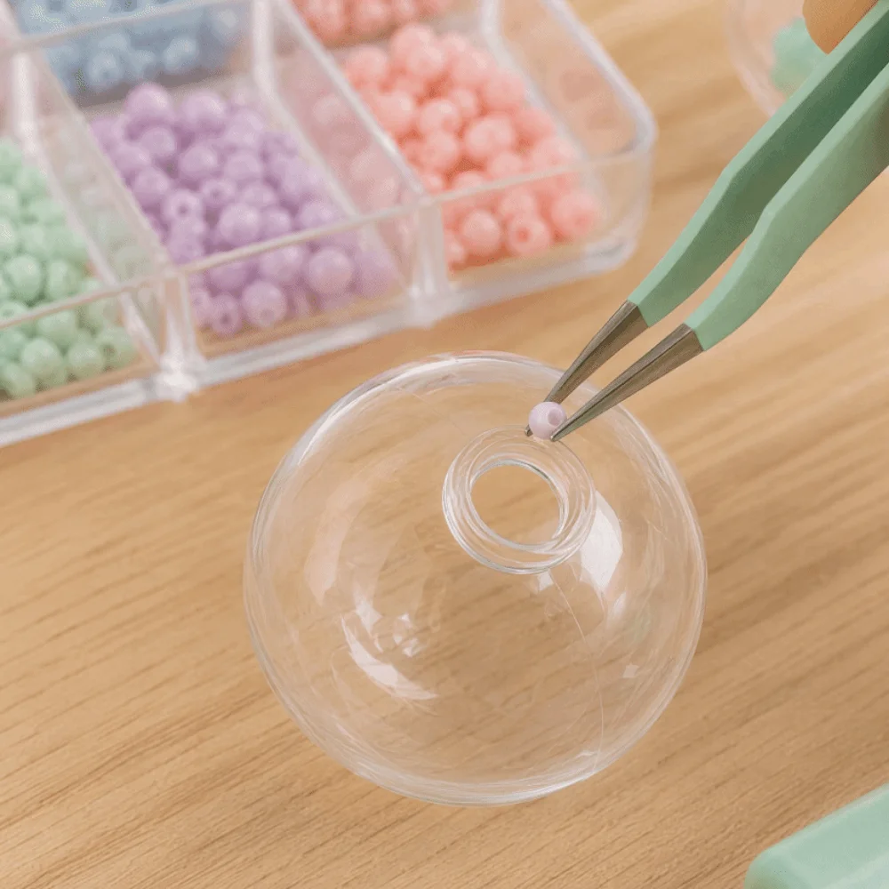 6Pcs TPR Clear Empty Ball Elastic Stretchable Transparent DIY Stress Relief Ball Round Spherical Shape Thick Wear Resistant