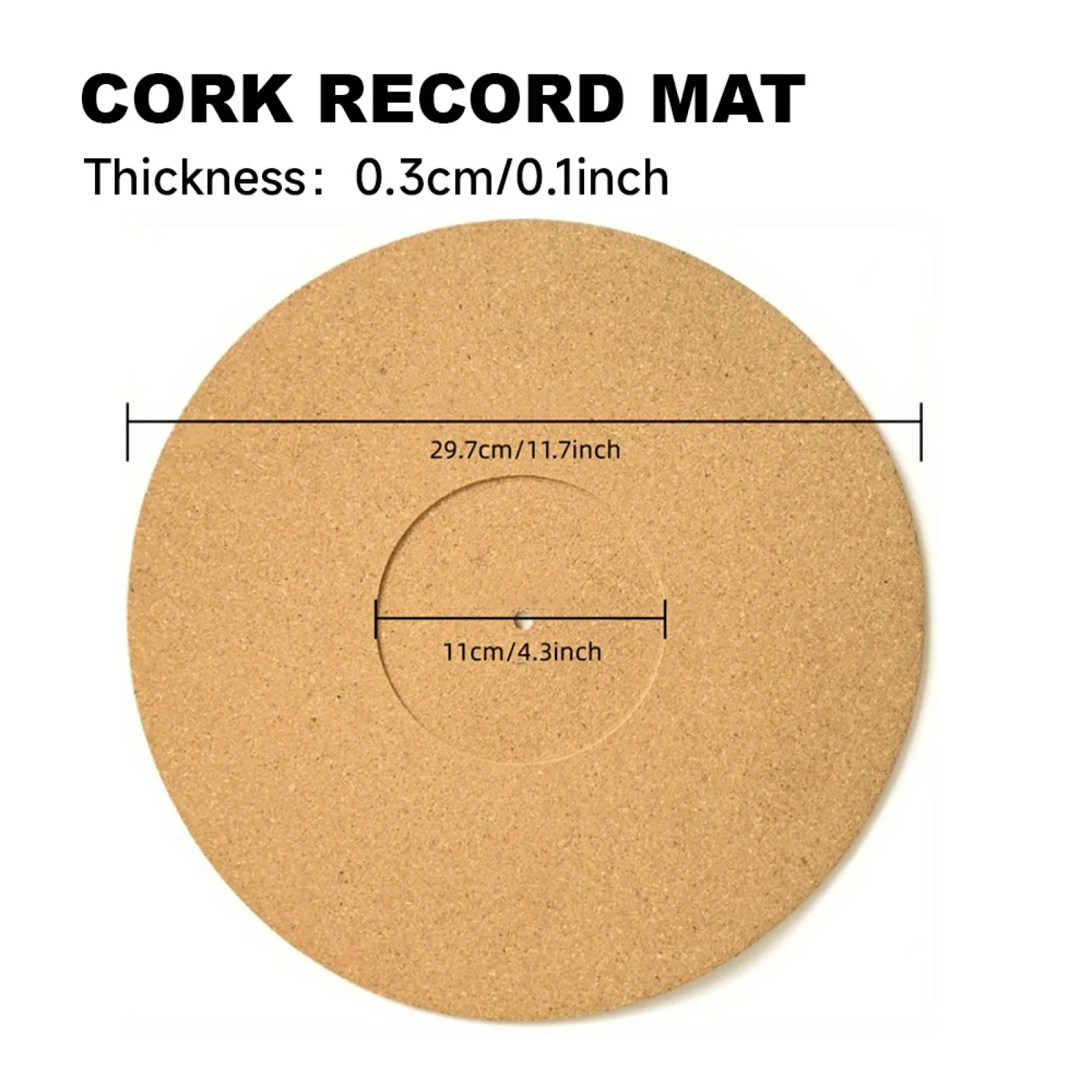 

Anti-Static Vinyl Mat ​12inch Record Pad Soft Cork Turntable Slip Mat 295mm Audio Controller Phonograph Accessories