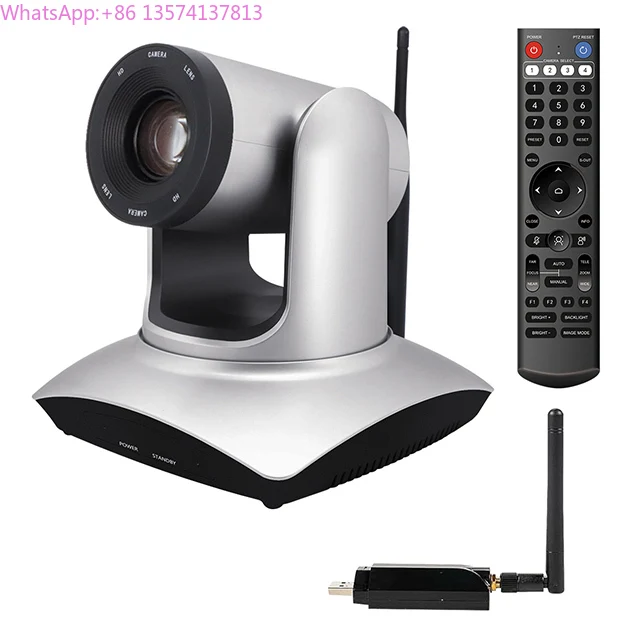 Hot Selling 5.8G Wireless Ptz Conference Camera 10X Optical Zoom USB2.0 1080P HD Camera for Church Live Streaming Telemedicine