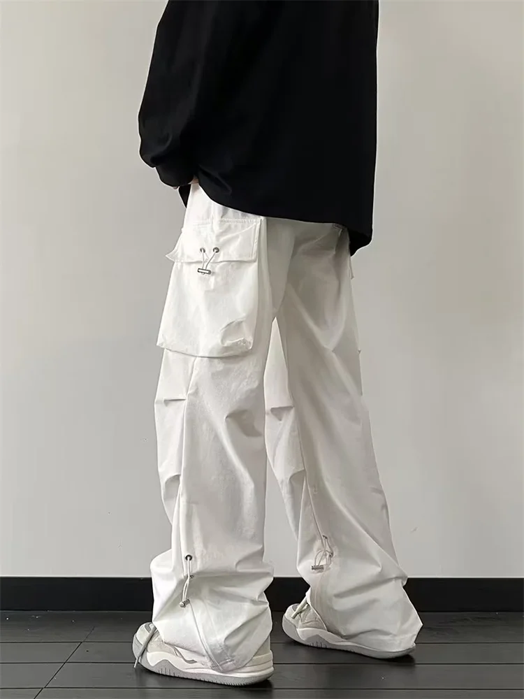 

Мужские функциональные брюки-карго American Functional Sle с широкими штанинами, универсальные, в стиле High Street, спортивные, повседневные, в стиле парашютиста