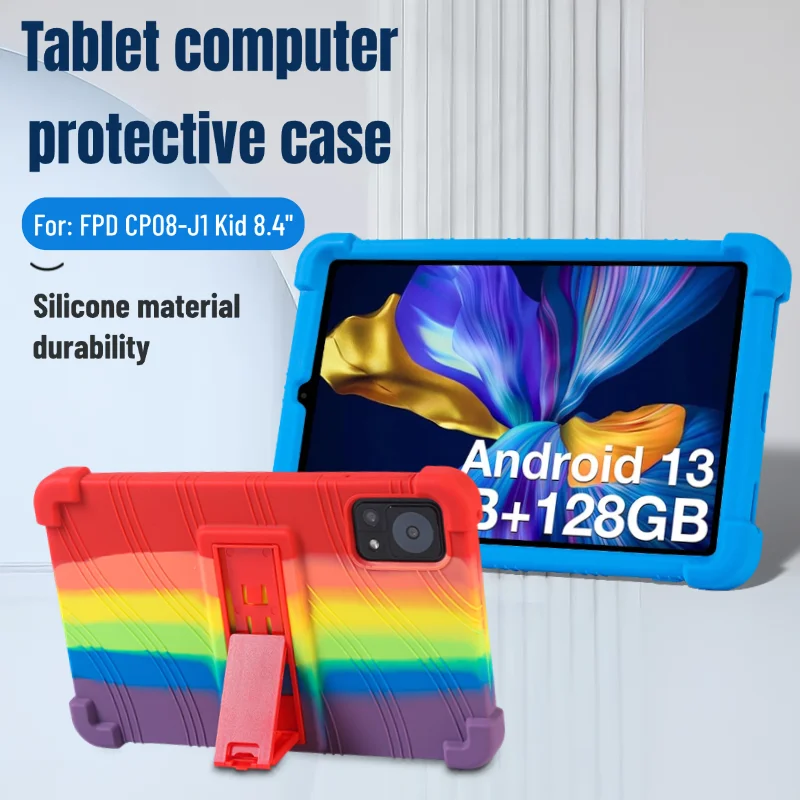 

For FPD CP08-J1 Kid 8.4" Tablet Case Shell Shockproof Silicone Tablet Cover Lightweight Kids Friendly