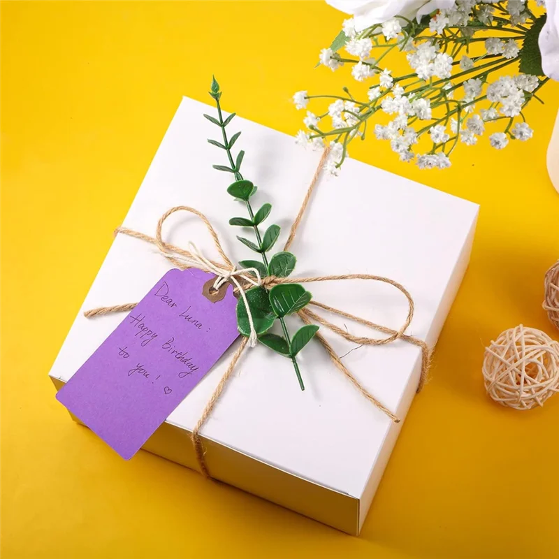 CS-240Pcs 4 3/4 X 2 3/8In Manila Labels Shipping Labels Cardboard Labels With String Hanging Labels With Reinforced Holes