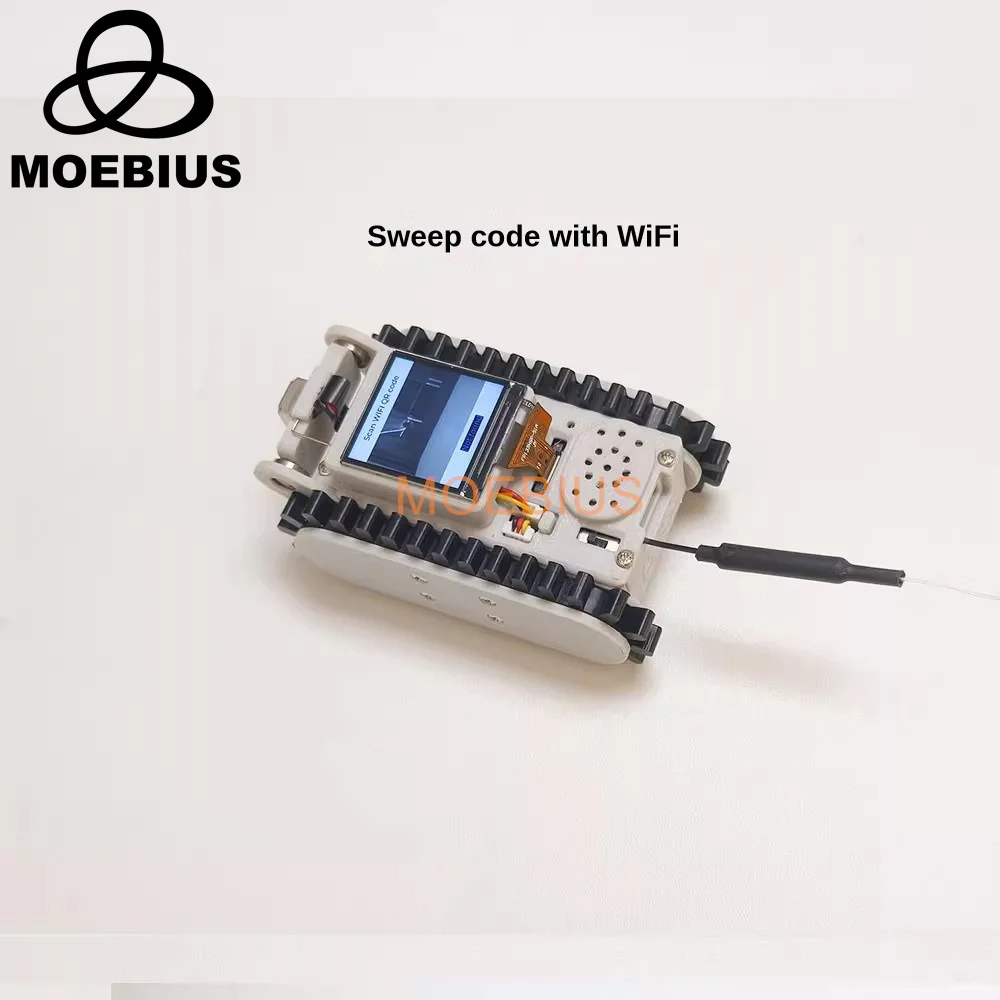 Pipeline Inspection Wireless Video Car Track Robot with Camera Maker Teaching Esp32 Scanning Code Networking DIY Program Toys