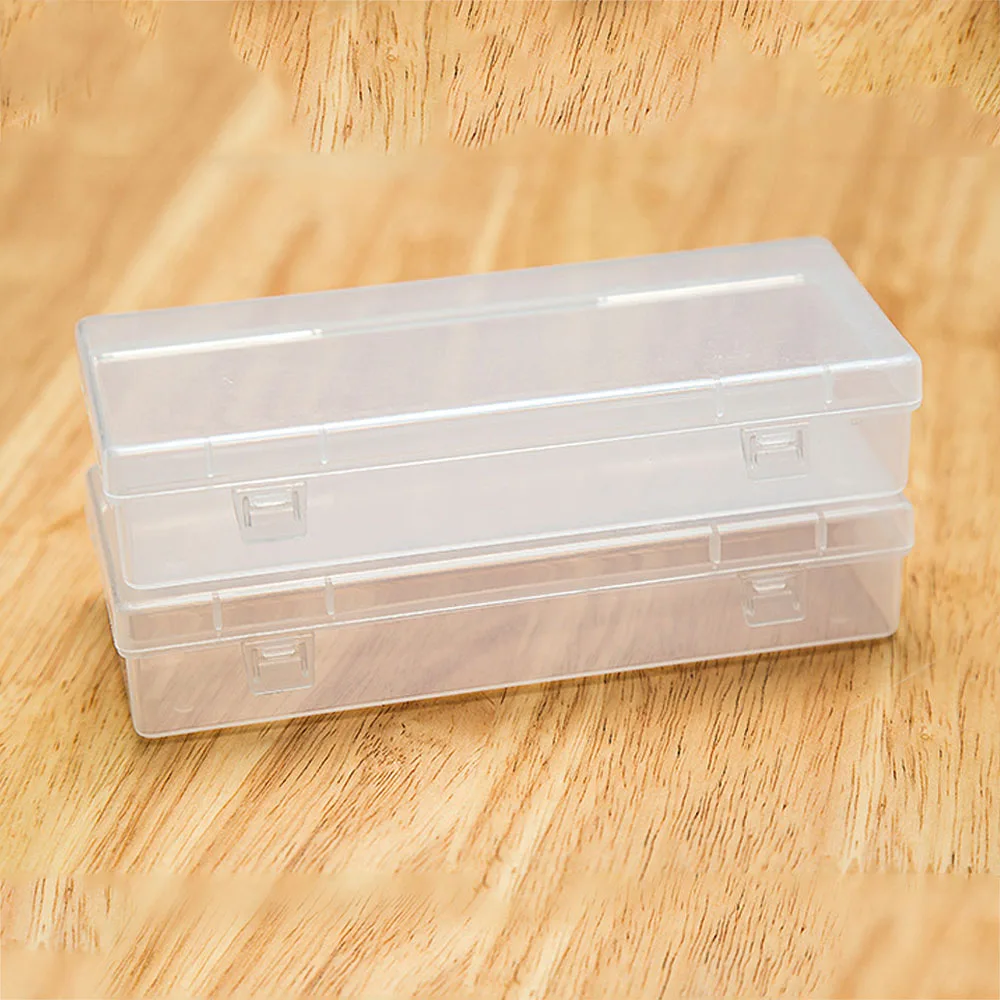 1pc Transparent Plastic Storage Box Organizer Stickers Box Desktop Container Washi Tape Stickers Box Art Tool Case Stationery