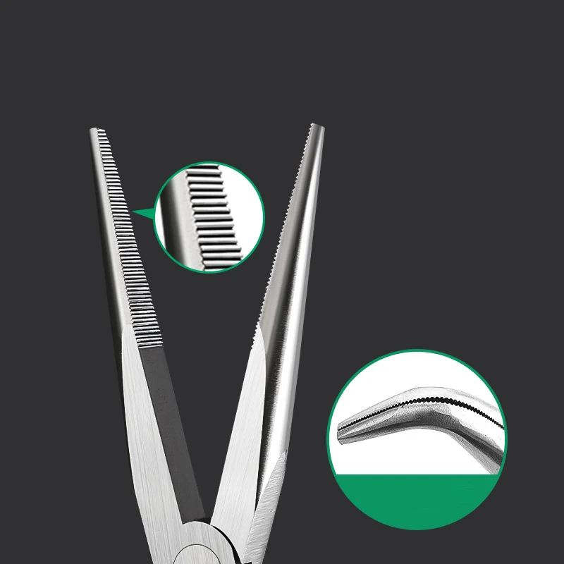 مقبض طويل بوتقة كماشة الكوارتز وعاء ذوبان الذهب لقط أداة طرف منحني 90 ° كماشة الزاوية اليمنى للرأس معدات المجوهرات الذهبية #3