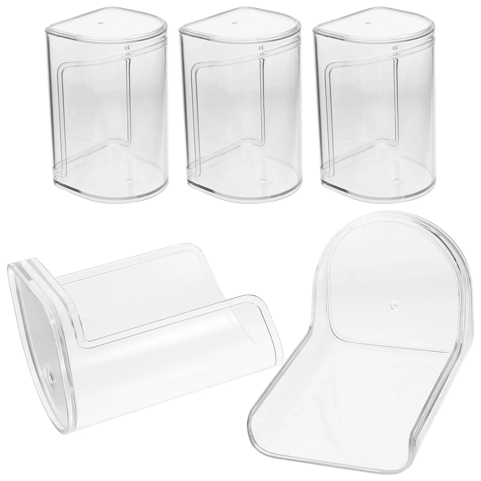 

4Pcs Miniature Display Case Transparent Compact Showcase for Action Figures Handicrafts Collectibles Organizer