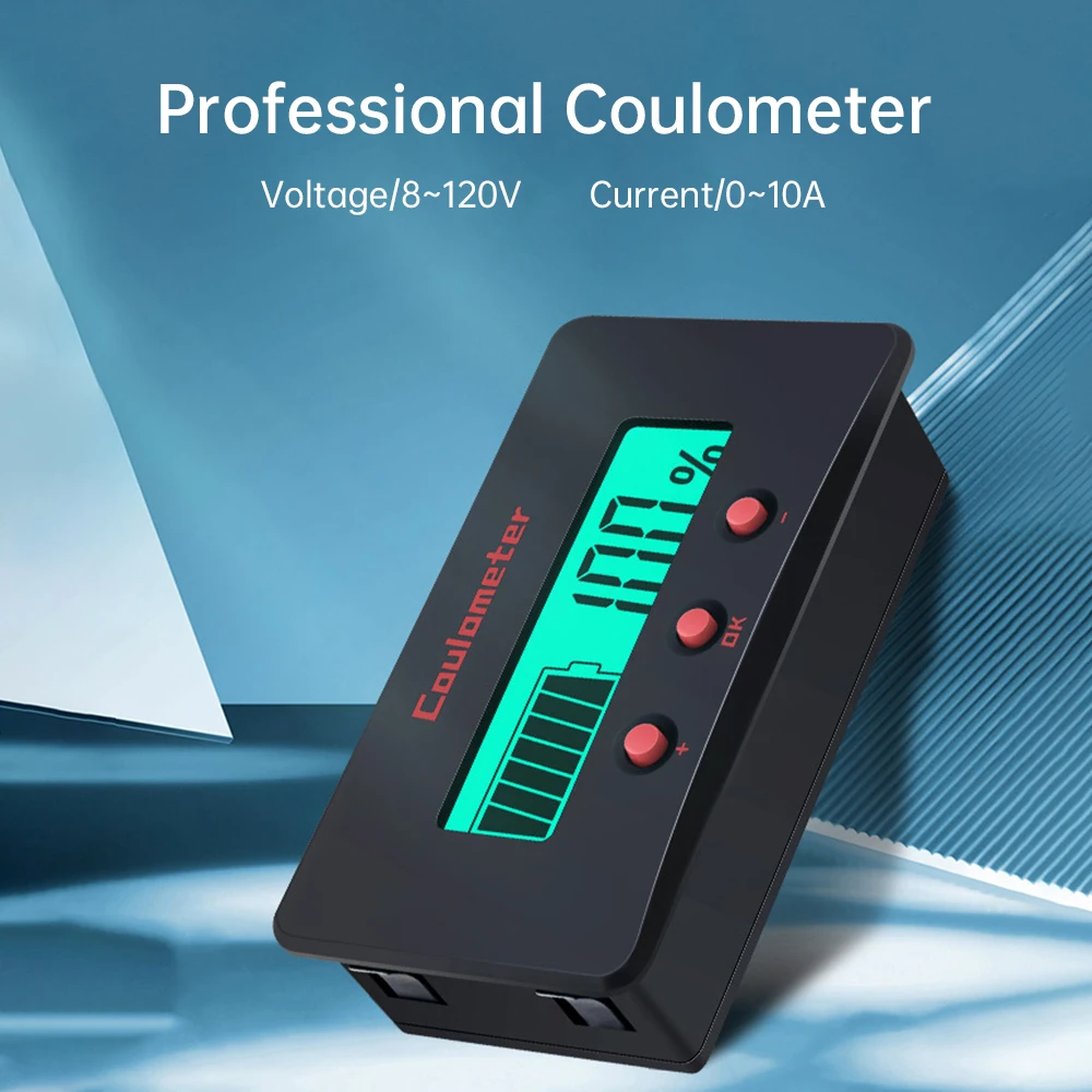 PZEM-035 Coulometer Digital Voltmeter Battery Capacity Tester DC 8-120V 10A Voltage And Current Capacity Power Indicator Meter