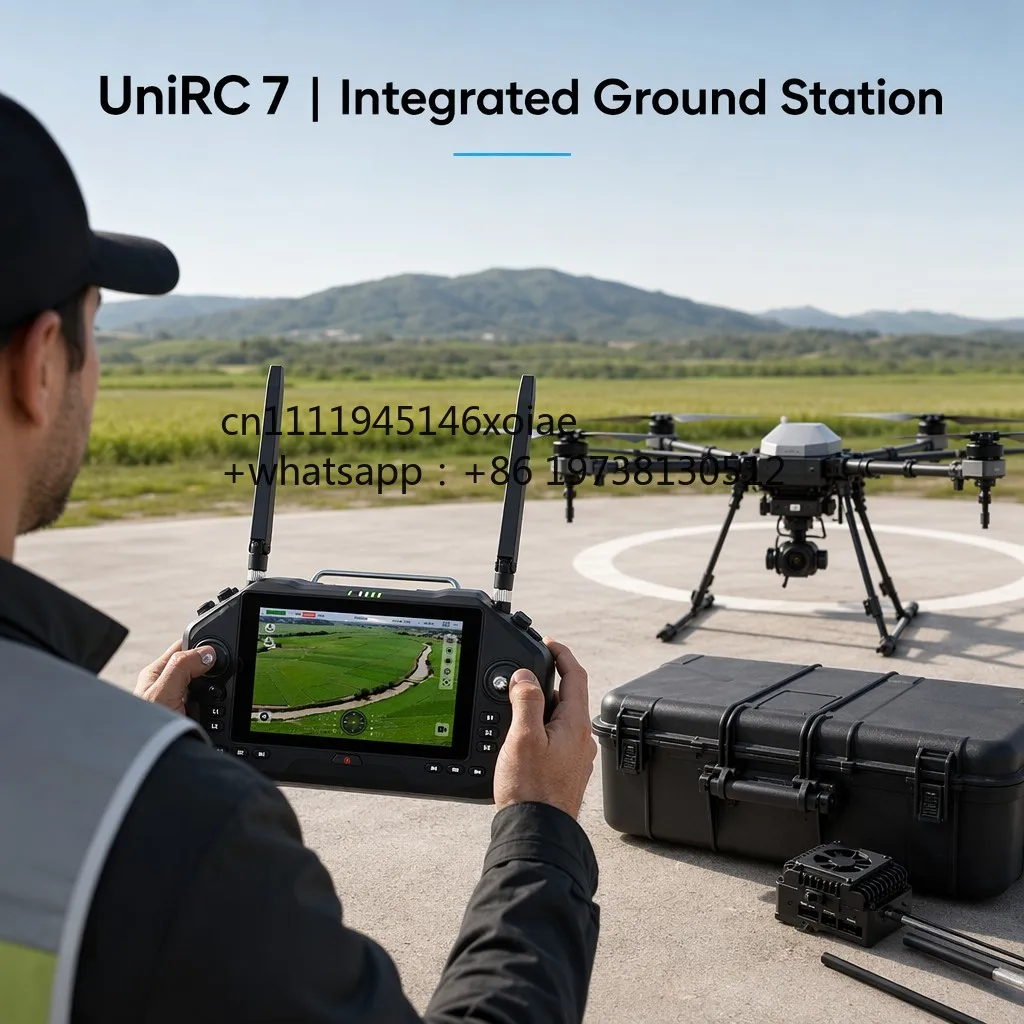 SIYI UniRC 7 & 7 Pro Handheld Ground Station 2.4GHz 5.8GHz 7 Inch 4K Digital Image Transmission Touch Screen for Spraying  Drone